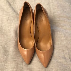 Jcrew nude patent leather pumps, size 10